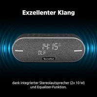 TechniSat DIGITRADIO BT 2 - přenosný prémiový Bluetooth reproduktor s digitálním rádiem DAB+ (FM, hodiny, časovač buzení, voděod